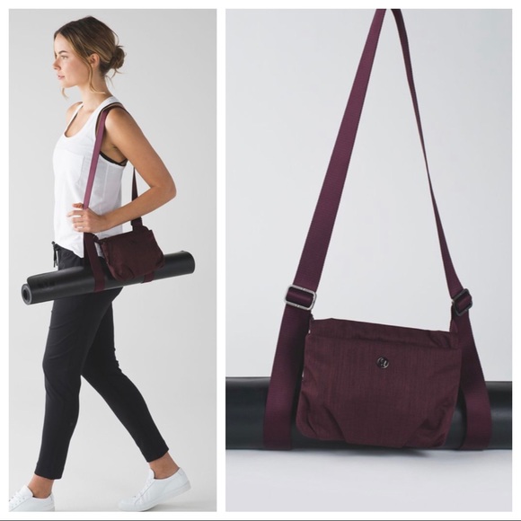 lululemon athletica Handbags - Lululemon Essential Mat Carrier BurgundyDrama NWOT